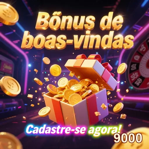 Imagem do bônus de boas-vindas do site 9000, oferecendo incentivos para novos usuários.