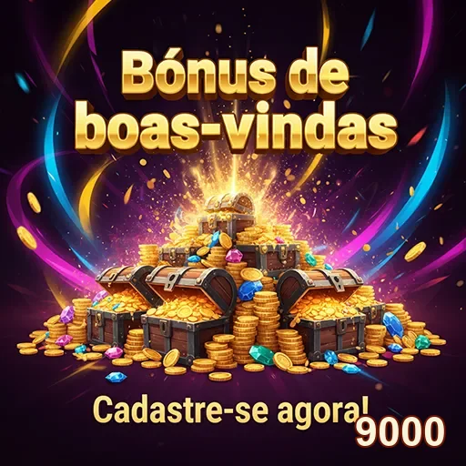 Imagem de boas-vindas do site 9000, apresentando um bônus especial para novos usuários.