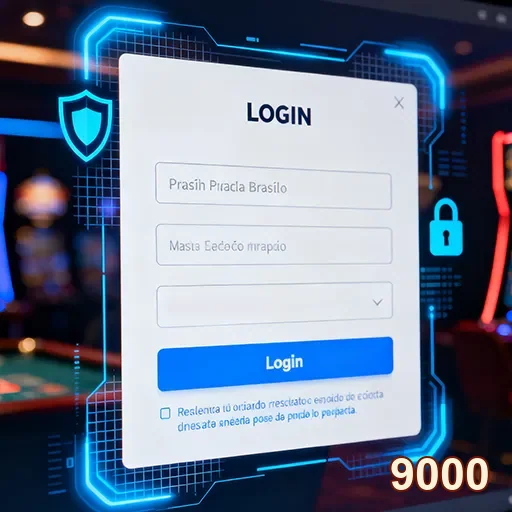 Tela de login dos serviços VIP do site 9000, destacando uma interface amigável e moderna.